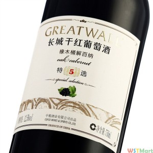 长城（GreatWall）红酒 特选5年橡木桶解百纳干红葡萄酒 整箱装 750ml*6瓶