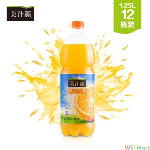 美汁源 Minute Maid 果粒橙 果汁饮料 1.25L*12瓶 整箱装 可口可乐公司出品 新老包装随机发货